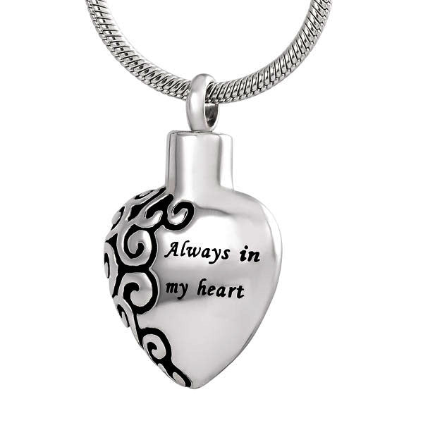 Ashes Pendant Silver Heart