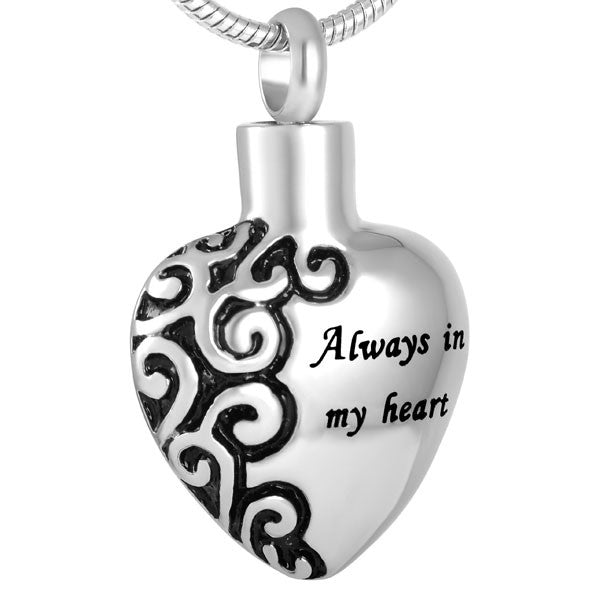 Ashes Pendant Silver Heart