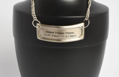 Medallion Plaque Name Label for Urn