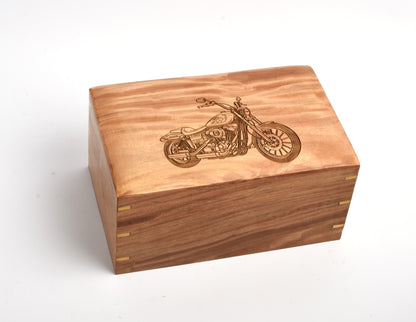 Large Solid Wood Casket Bike