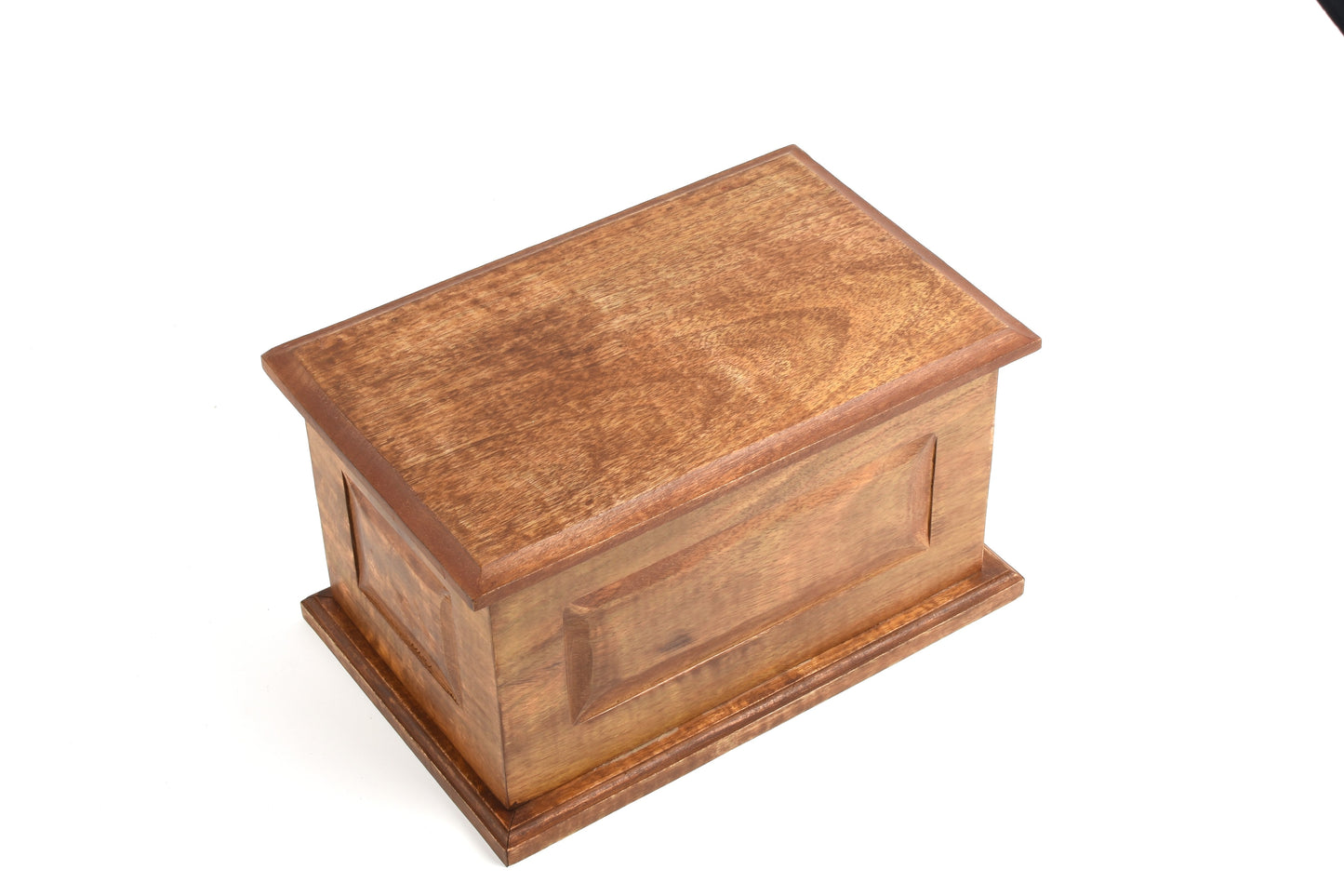 Adult Wood Ashes Casket Decorative Grooves