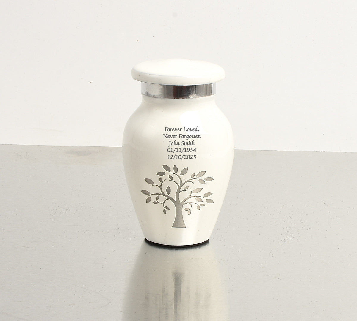 Mini White Tree Of Life Keepsake Cremation Urn