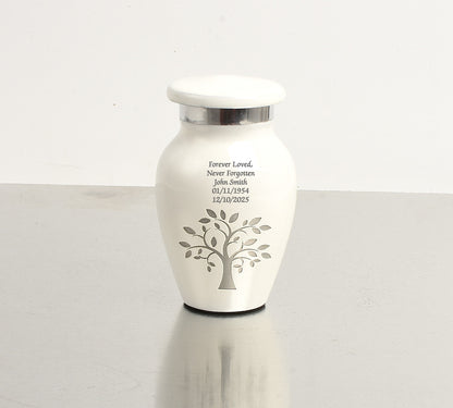 Mini White Tree Of Life Keepsake Cremation Urn