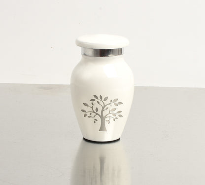 Mini White Tree Of Life Keepsake Cremation Urn