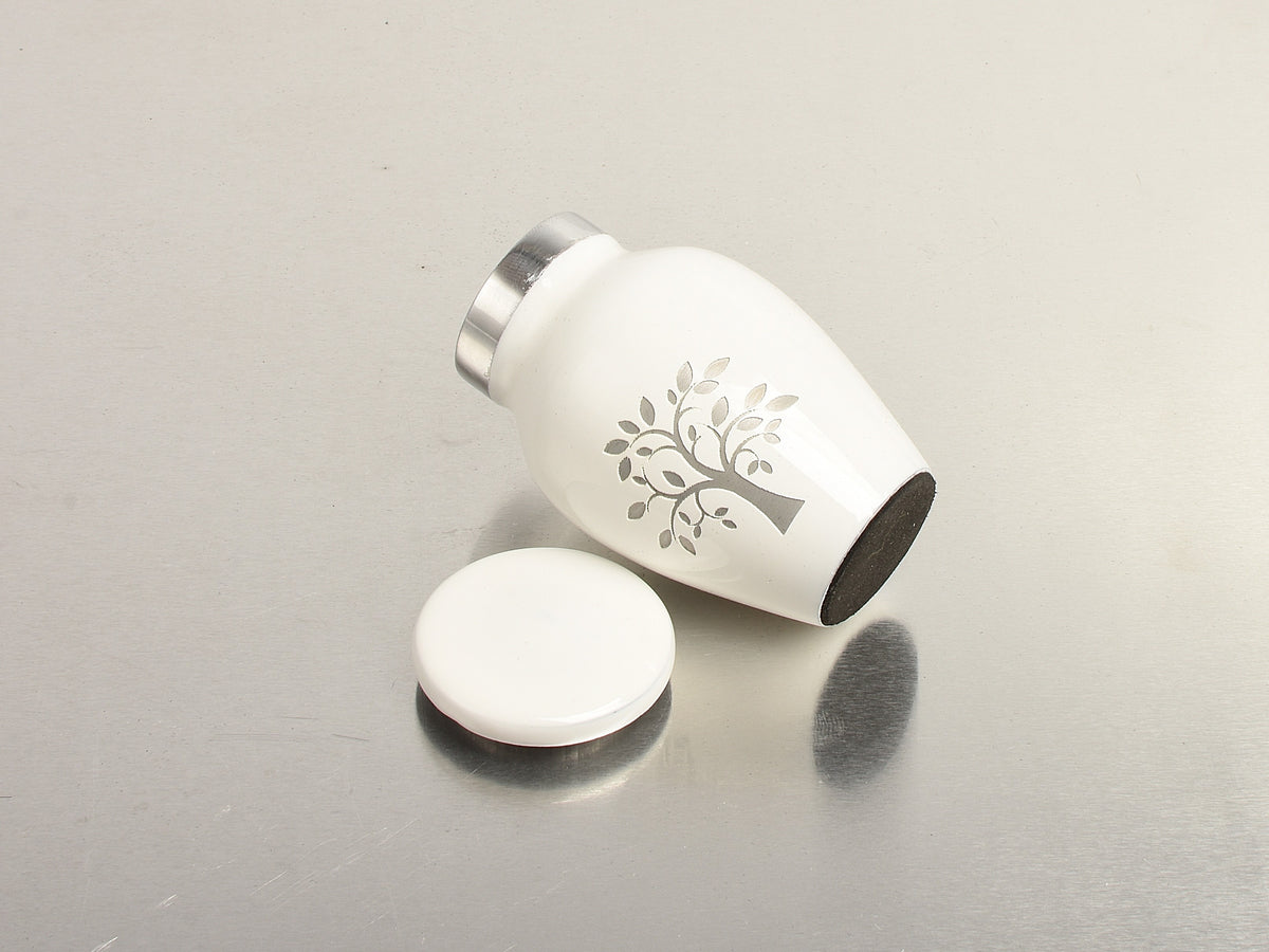 Mini White Tree Of Life Keepsake Cremation Urn