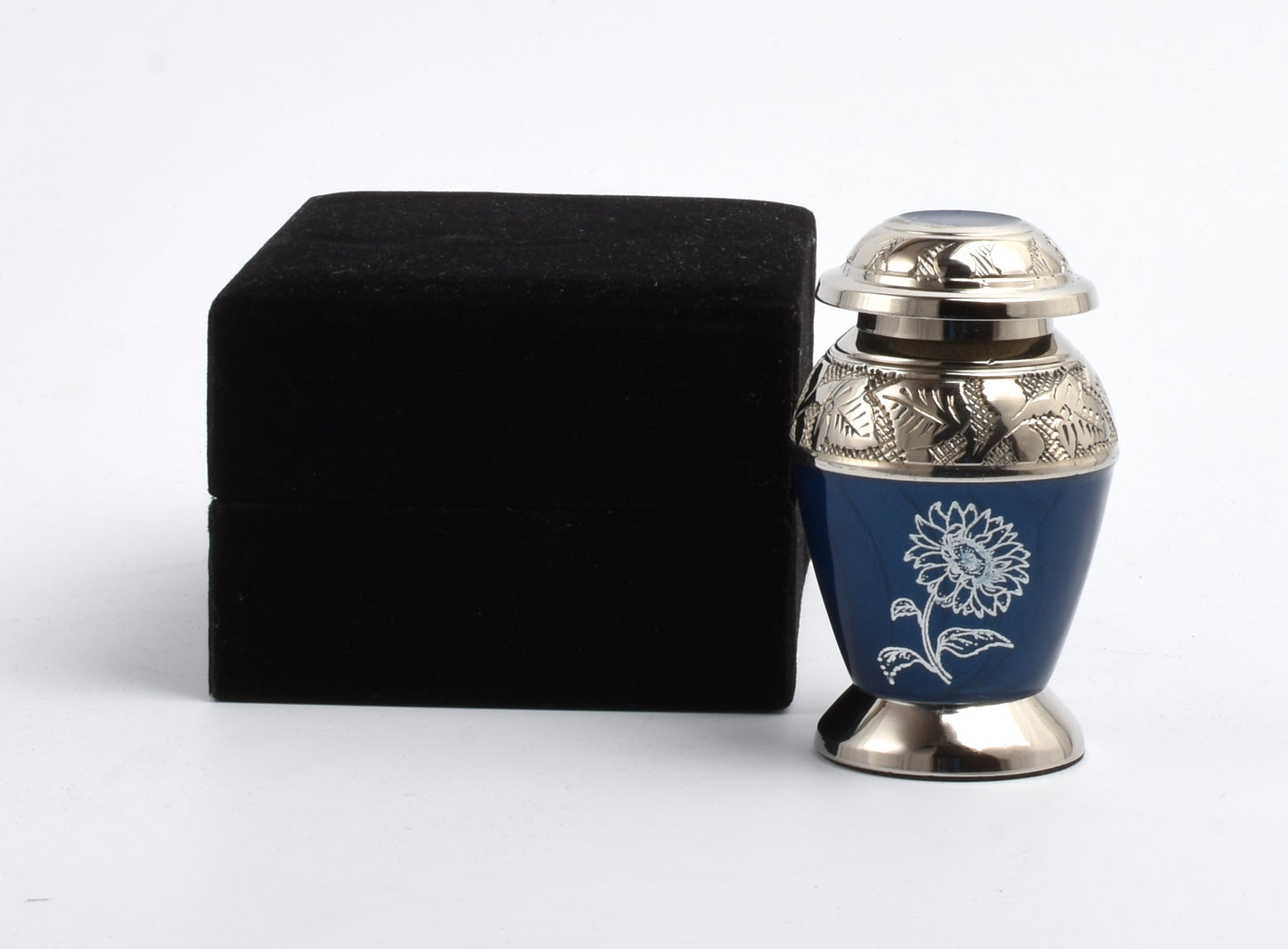 Blue Flower Mini Keepsake Urn