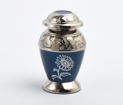 Blue Flower Mini Keepsake Urn