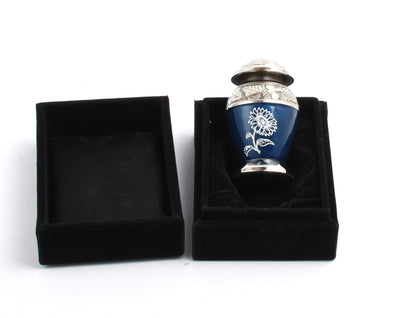 Blue Flower Mini Keepsake Urn