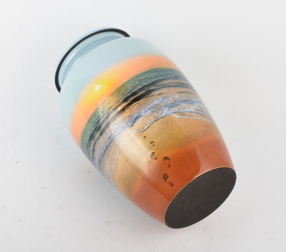 Sunset Footprint Adult Cremation Ashes Urn