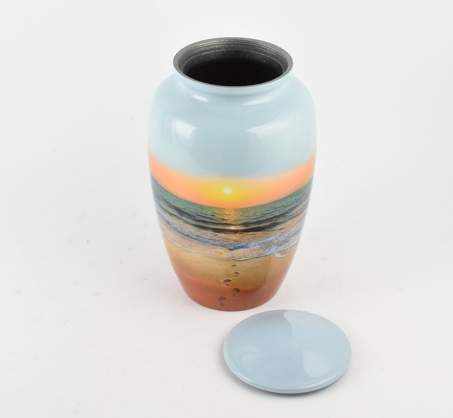 Sunset Footprint Adult Cremation Ashes Urn
