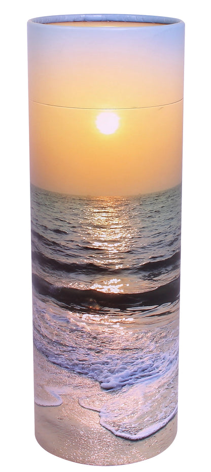 sunset  scatter tube, beech scatter tube, biodegradable ashes urn, eco friendly ashes urn, large, scatter tube, medium scatter tube, small scattering urn, child scatter ashes, pet ashes scatter urn, adult scatter urn, cardboard ashes urn, scattering urn, urn for scattering ashes , transferring ashes on plane, free delivery urn, finest quality urn,  quick delivery , water burial urn, land burial urn