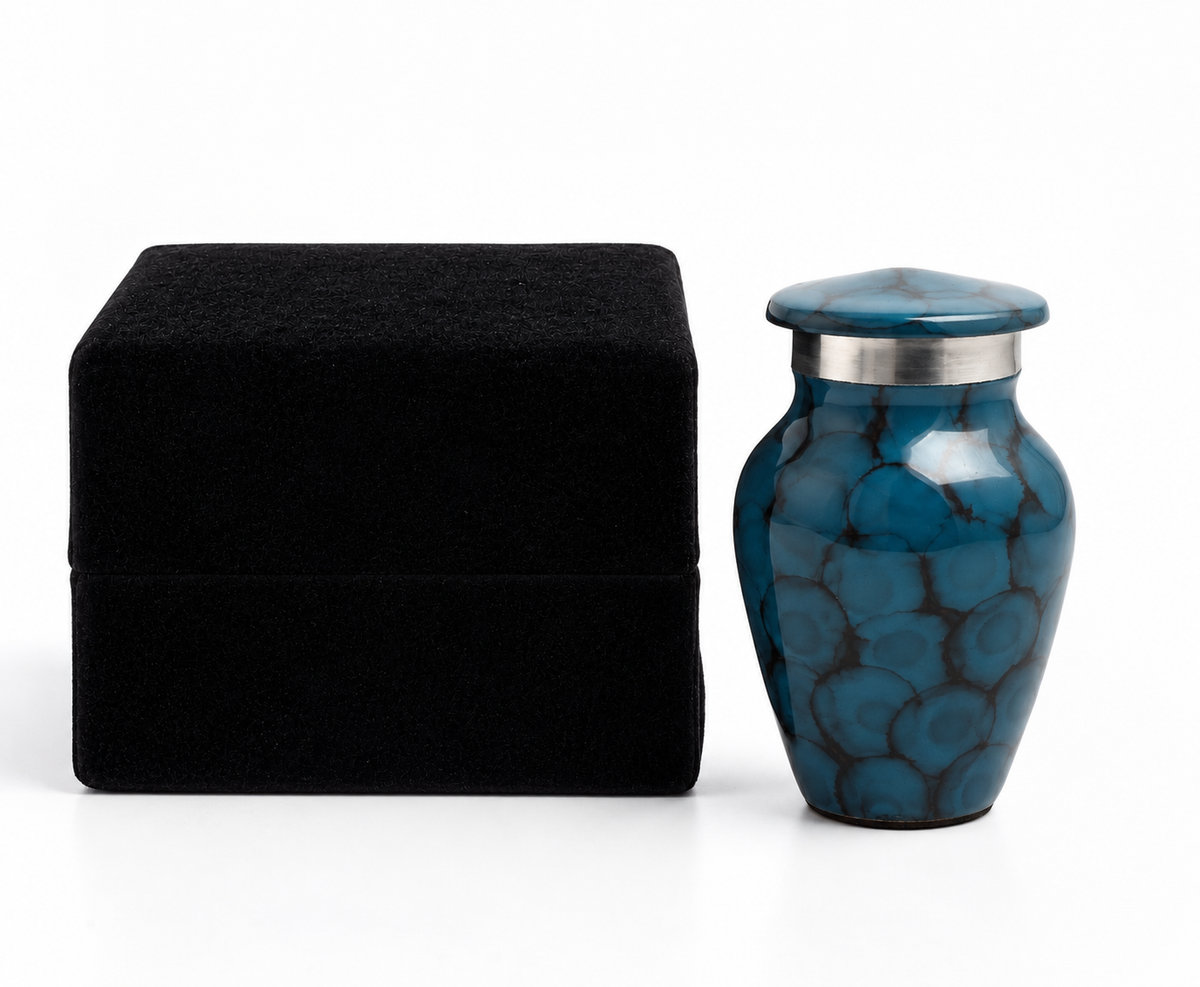 Blue Cloud Aluminium Mini Keepsake Urn