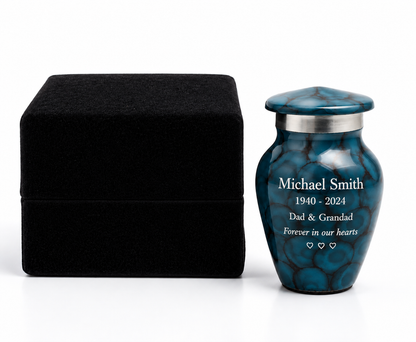 Blue Cloud Aluminium Mini Keepsake Urn
