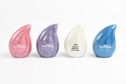 Purple Teardrop Keepsake Urn