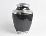 Black and Silver Cremation Urn Testi Style