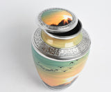 Flying Bird Design Aluminium Cremation Urn