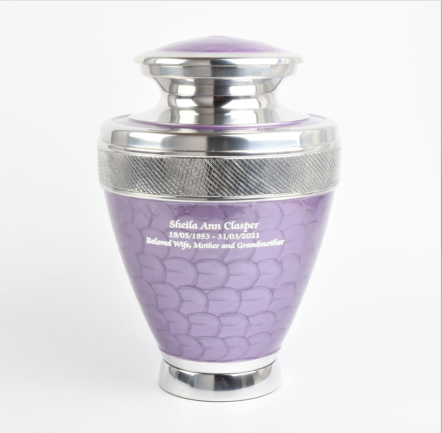 Purple Milano Aluminium Cremation Urn
