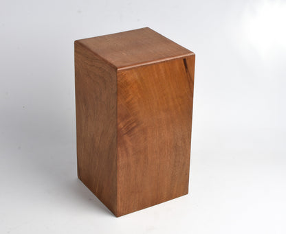 Carved Wood Large Biodegradable Casket Urn