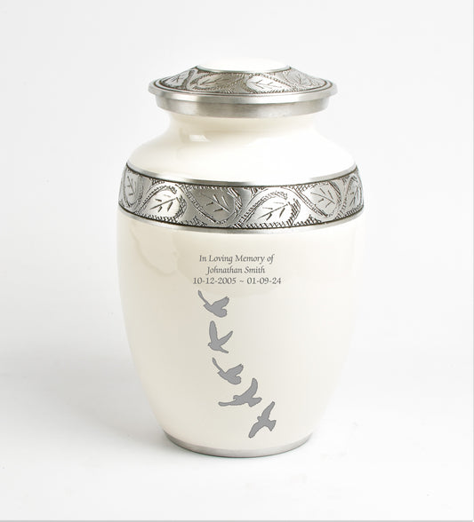 White Flying Birds - Medium-Small