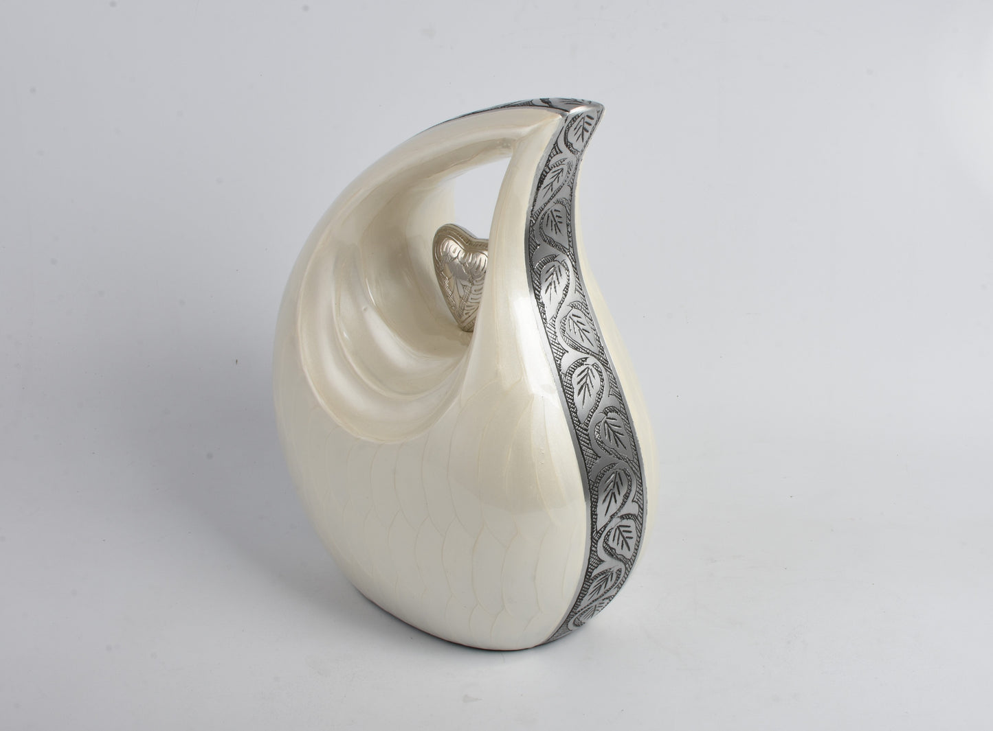 Forever in My Heart White Teardrop Urn