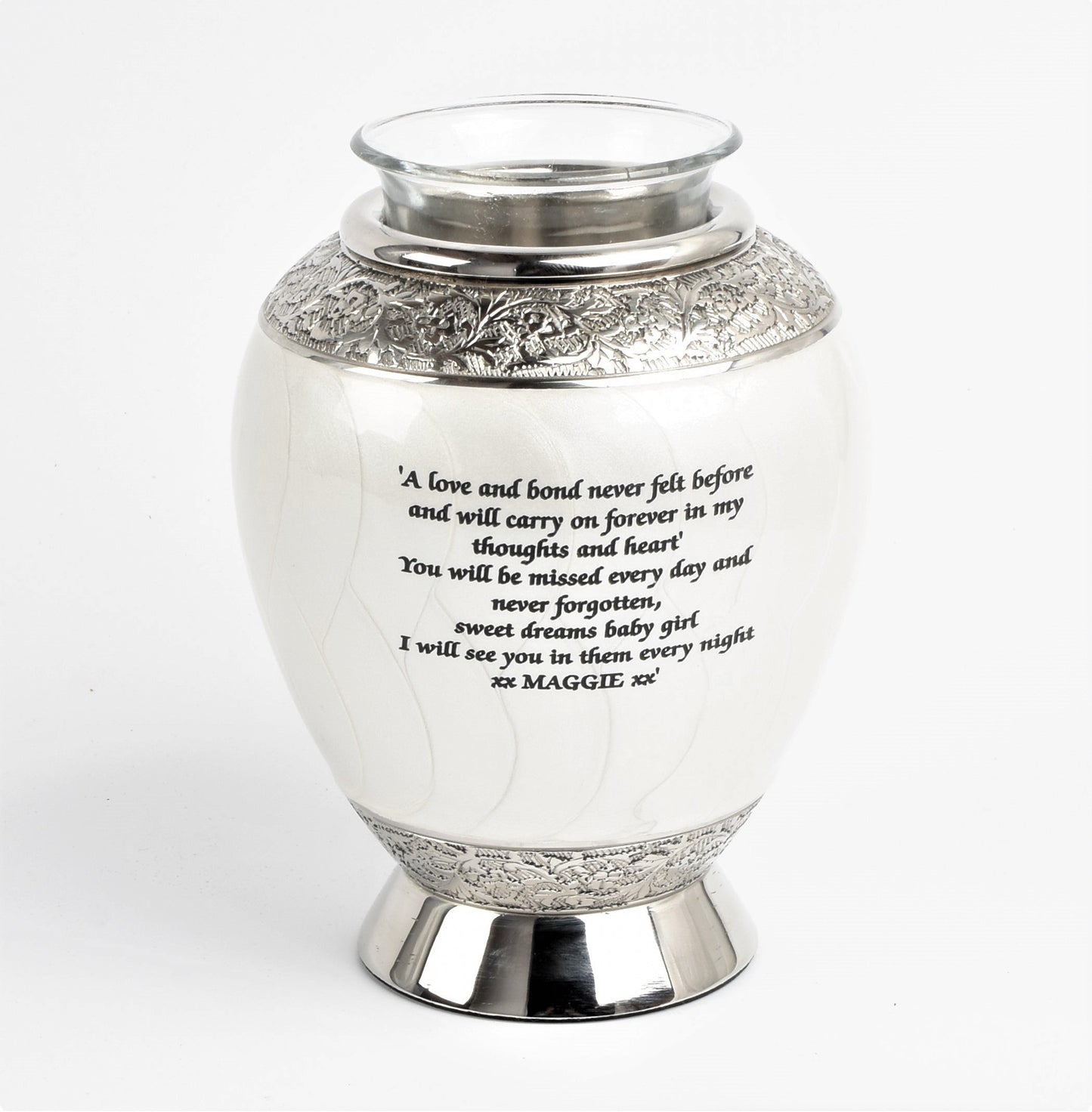 White Tealight Pitcher Urn