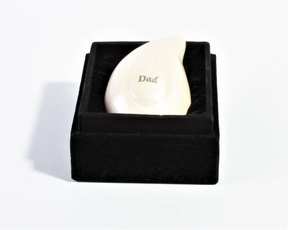 Pearl White Teardrop Keepsake Urn