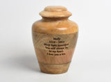 Wood Jar Small Urn For Child or Pet 6inch