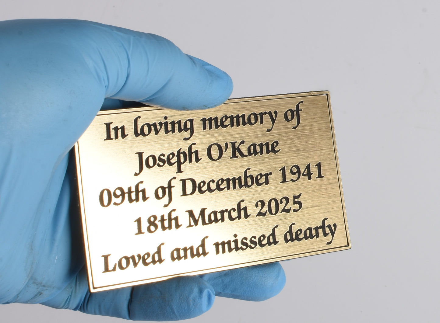 Engraved Plaque - Brushed Gold or Brushed Silver