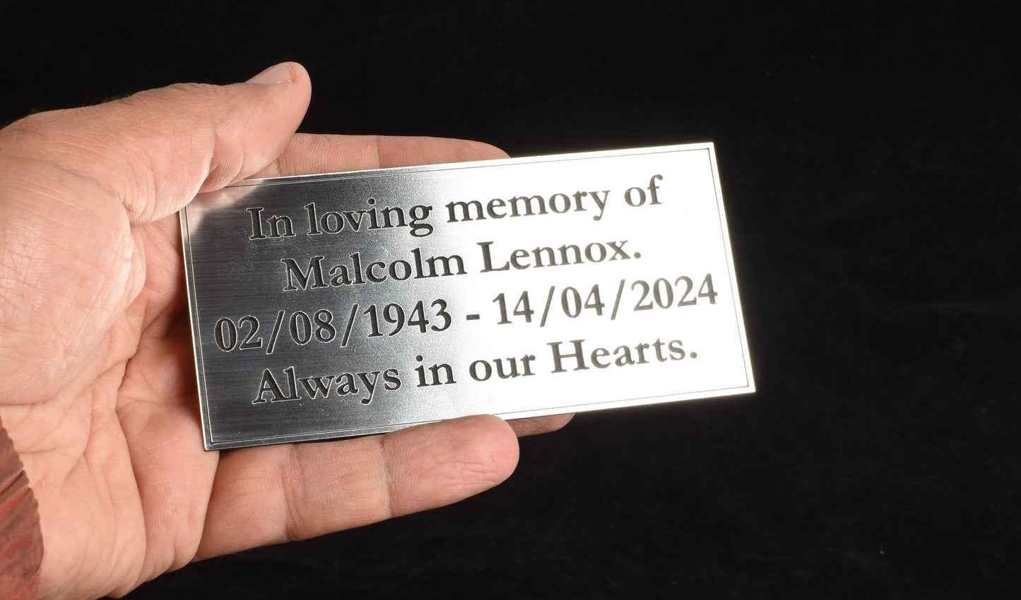 Engraved Plaque - Brushed Gold or Brushed Silver