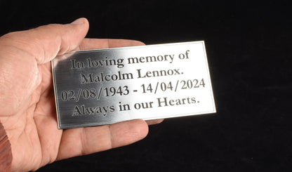 Engraved Plaque - Brushed Gold or Brushed Silver