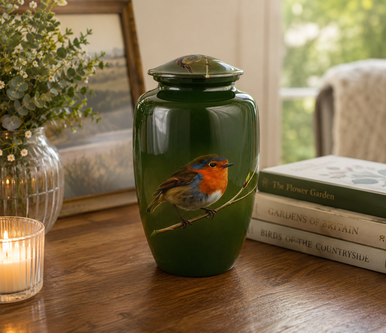 Robin Bird Adult Cremation Ashes Urn