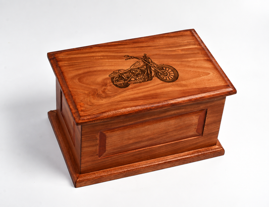 Large Solid Wood Casket Bike