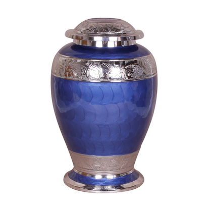 blue cremation urn, blue urn, adult urn, large urn, urn for ashes, cremation ashes urn, free delivery urn, affordable price urn, best quality urn, cremation funeral memorial remembrance container for human ashes , ashes jar, ashes storage