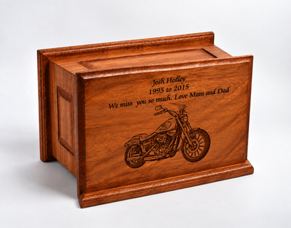 Large Solid Wood Casket Bike