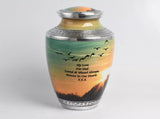 Flying Bird Design Aluminium Cremation Urn