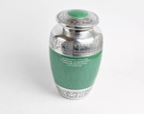 Classic Green Aluminium Adult Cremation Urn