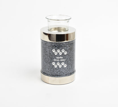 Grey Paws Tealight Candle Small Urn