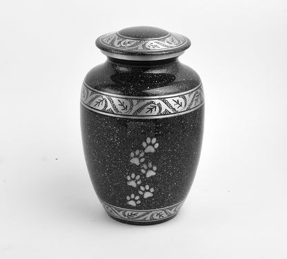 Black 8" Medium Pet Ashes Urn Fully Personalised