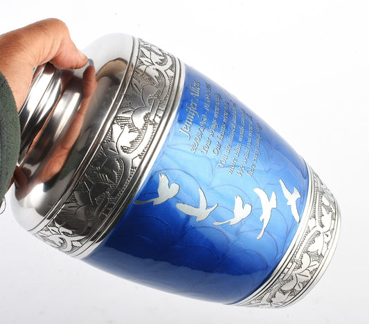 Blue Cloud Going Home Cremation Urn