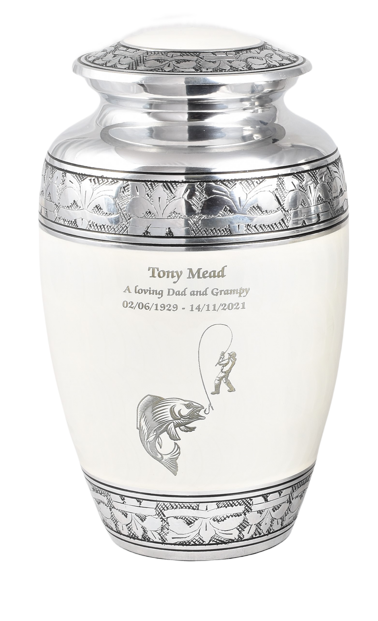 large urns engraved, adult engraved urns, personalised urns,pearl white adult cremation urn for ashes , large cremation urn, white urn, large ashes container