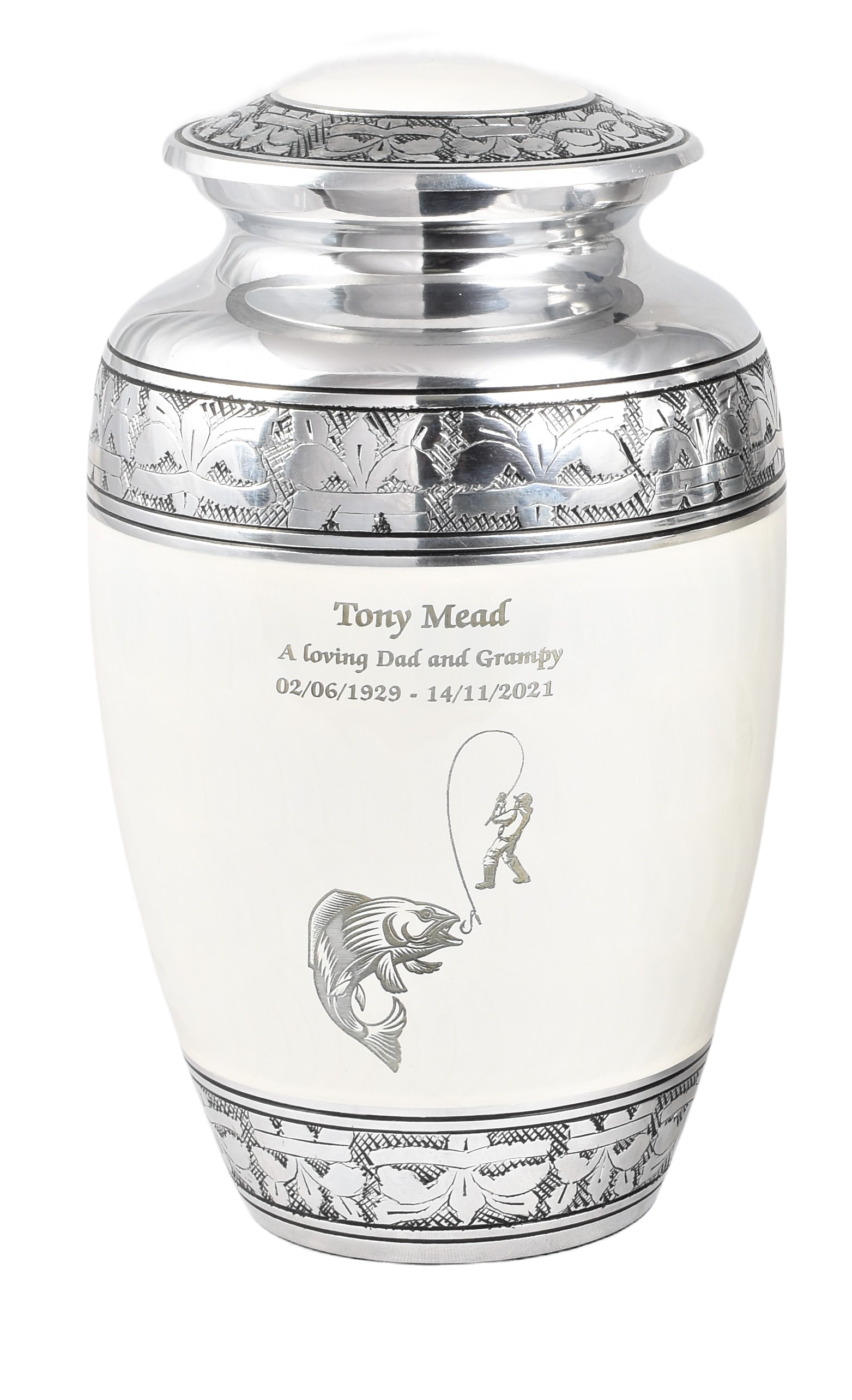 large urns engraved, adult engraved urns, personalised urns,pearl white adult cremation urn for ashes , large cremation urn, white urn, large ashes container