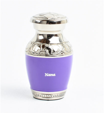 Purple Engraved Mini Keepsake Urn
