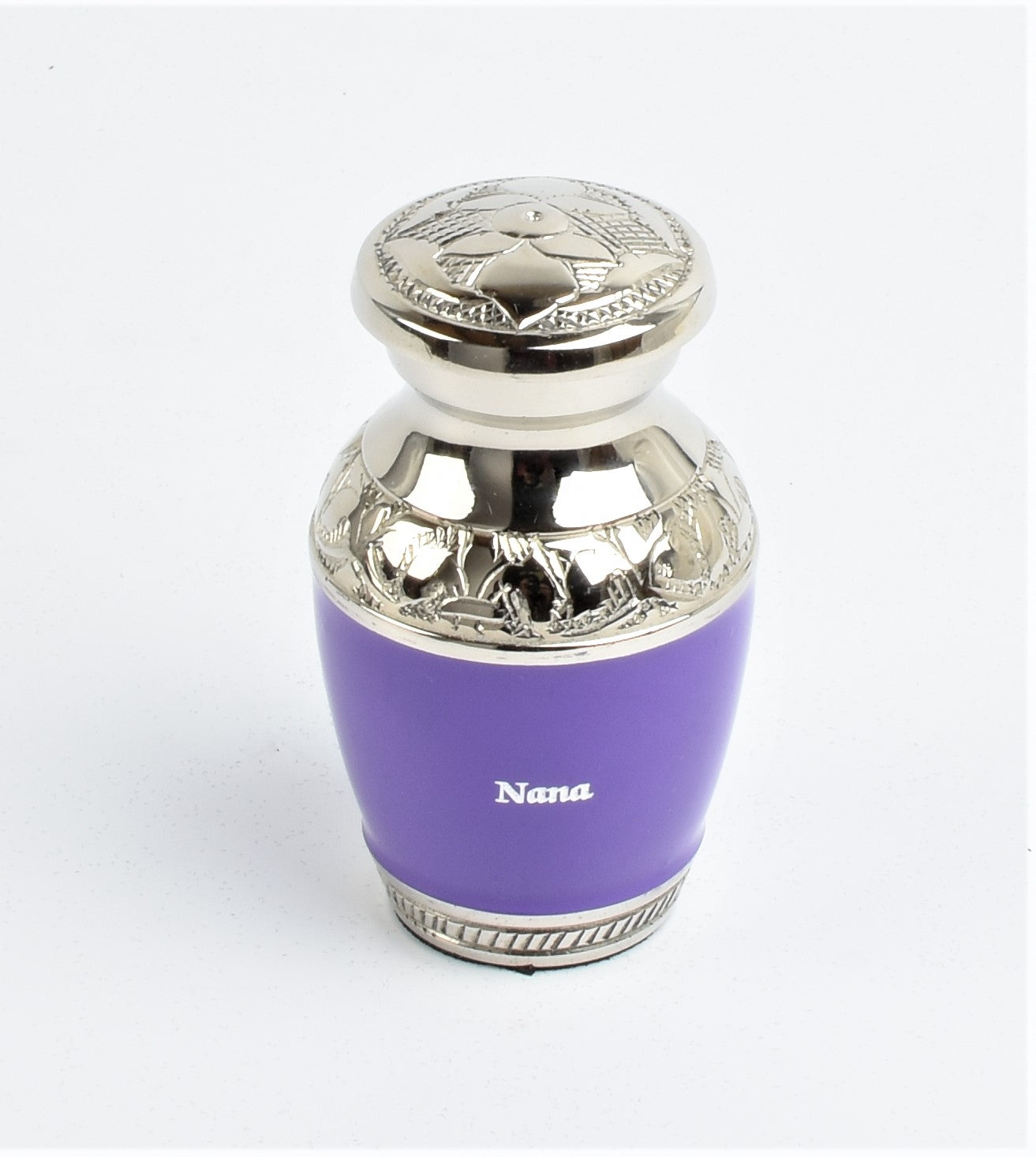 Purple Engraved Mini Keepsake Urn