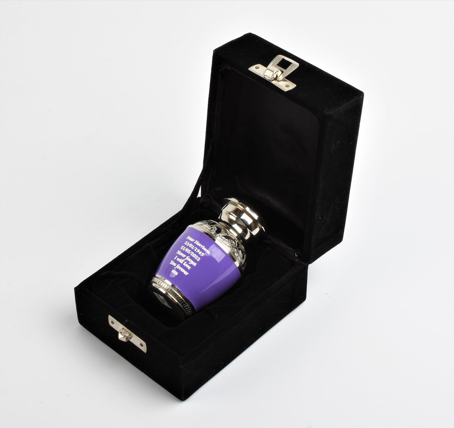 Purple Engraved Mini Keepsake Urn