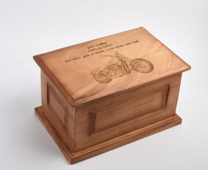 Large Solid Wood Casket Bike