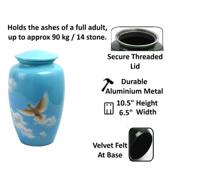 Flying Dove Adult Cremation Urn
