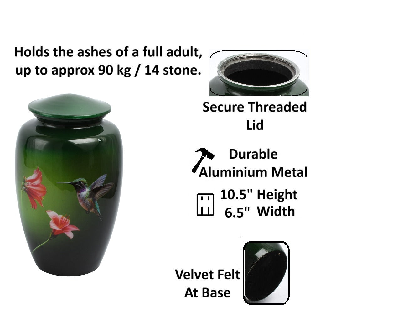 Humming Bird Adult Cremation Urn