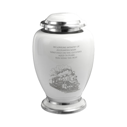 Steam Engine On White