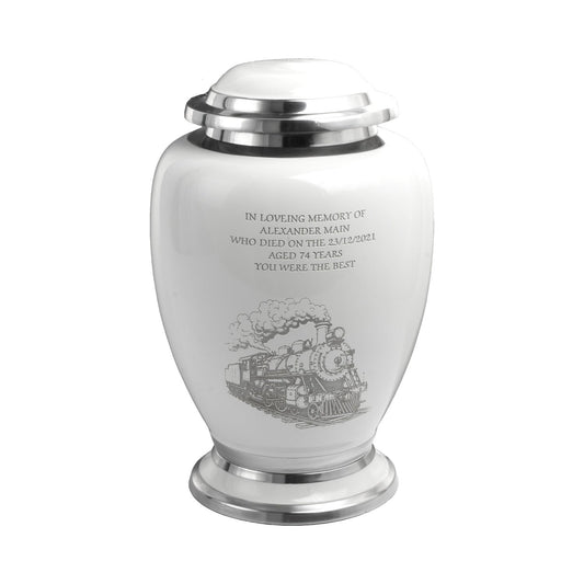 Steam Engine On White