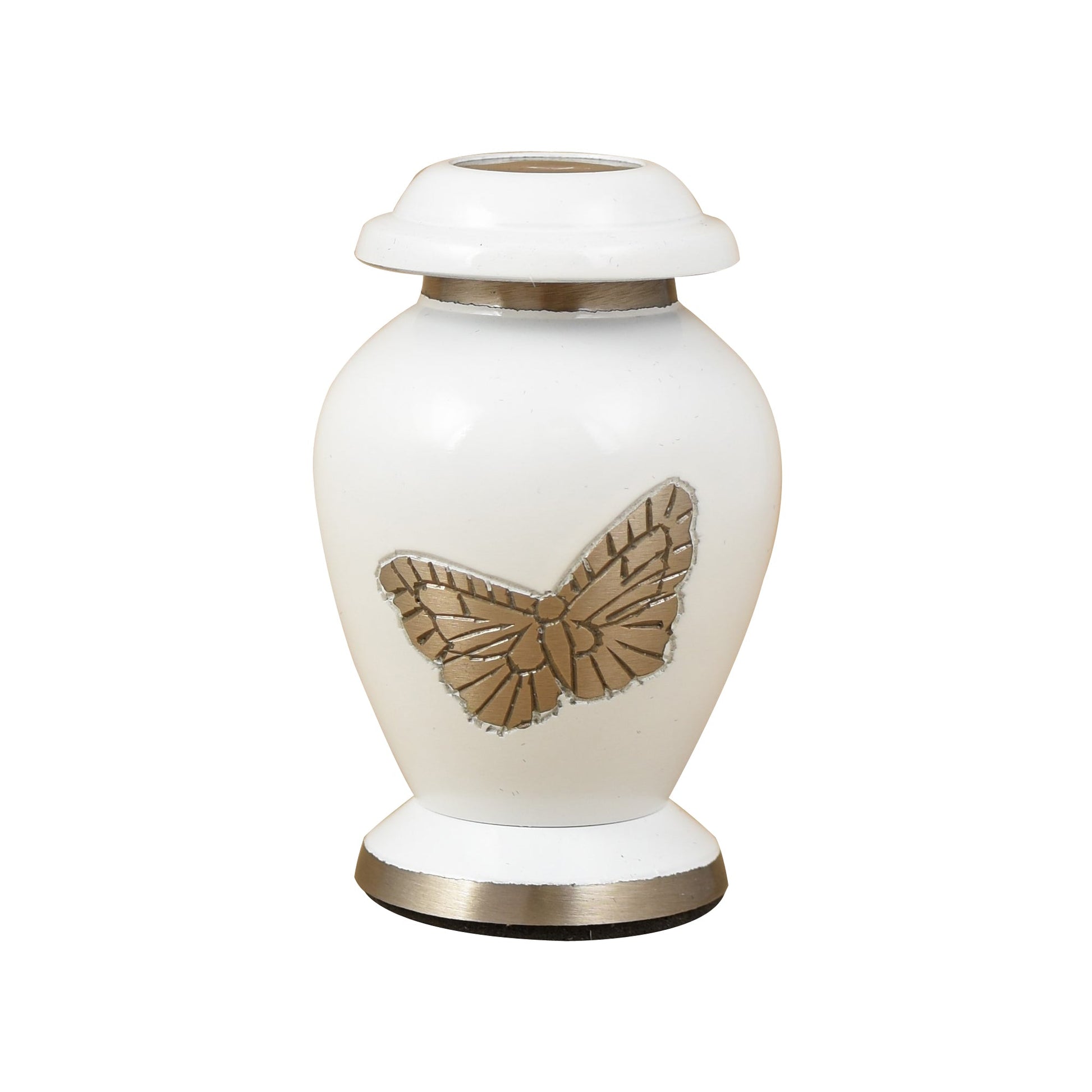White butterfly keepsake ashes urn, white miniature keepsake urn, butterfly keepsake, small keepsake urn, token urn , White Pearl Butterfly Keepsake, hand made miniature urn, best quality urn, free delivery, mini keepsake, token urn